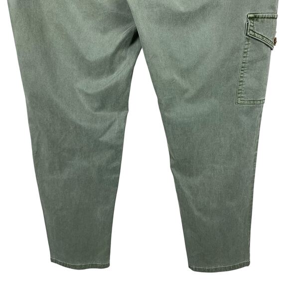 New J Jill Cargo Pants Washed Green Stretchy Women's 14P Petite - Picture 6 of 10